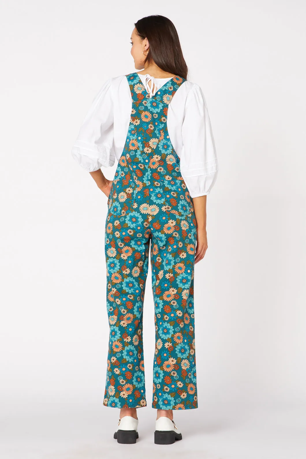 Lindy70S Floral Drill Overall