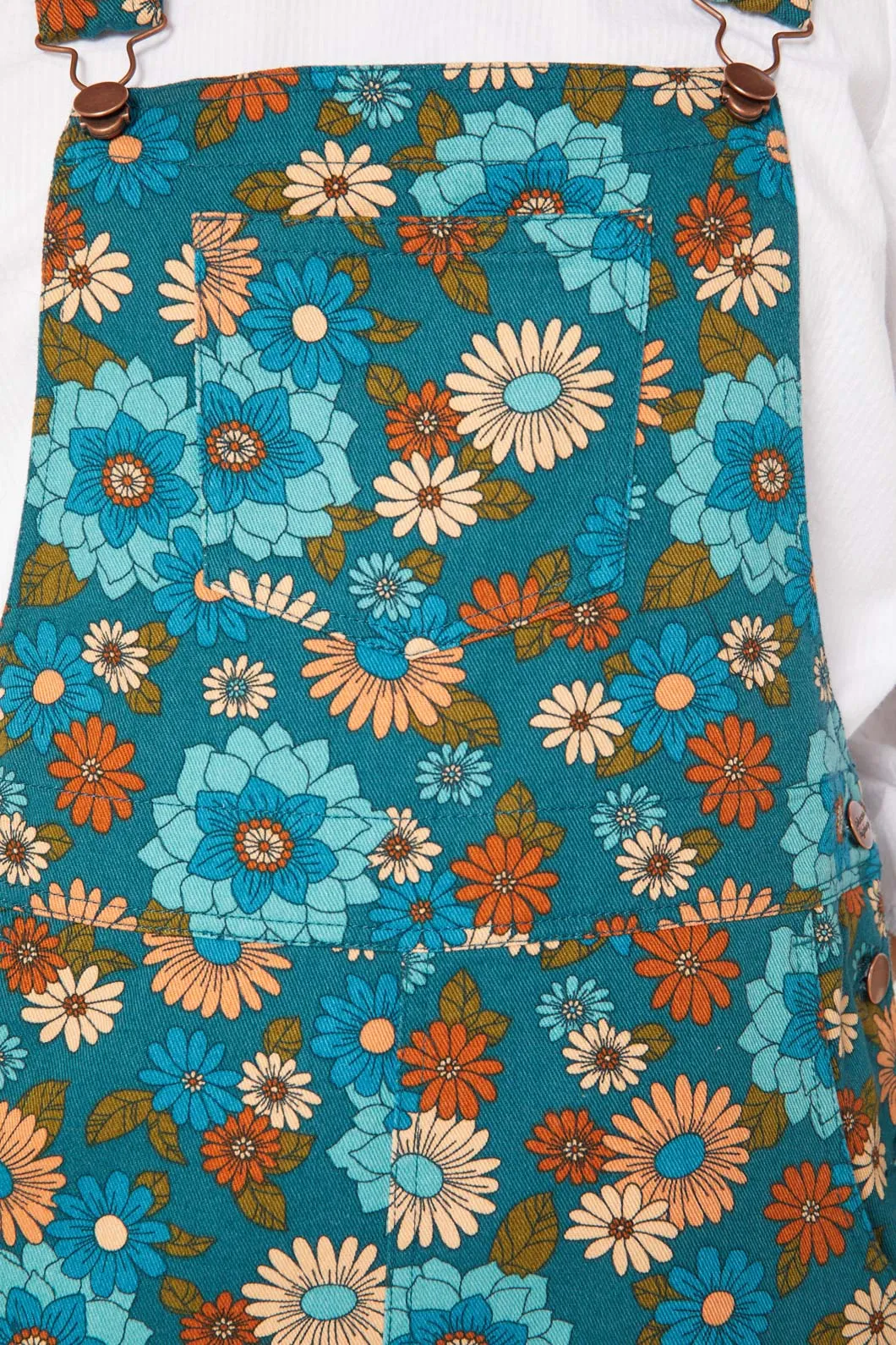 Lindy70S Floral Drill Overall