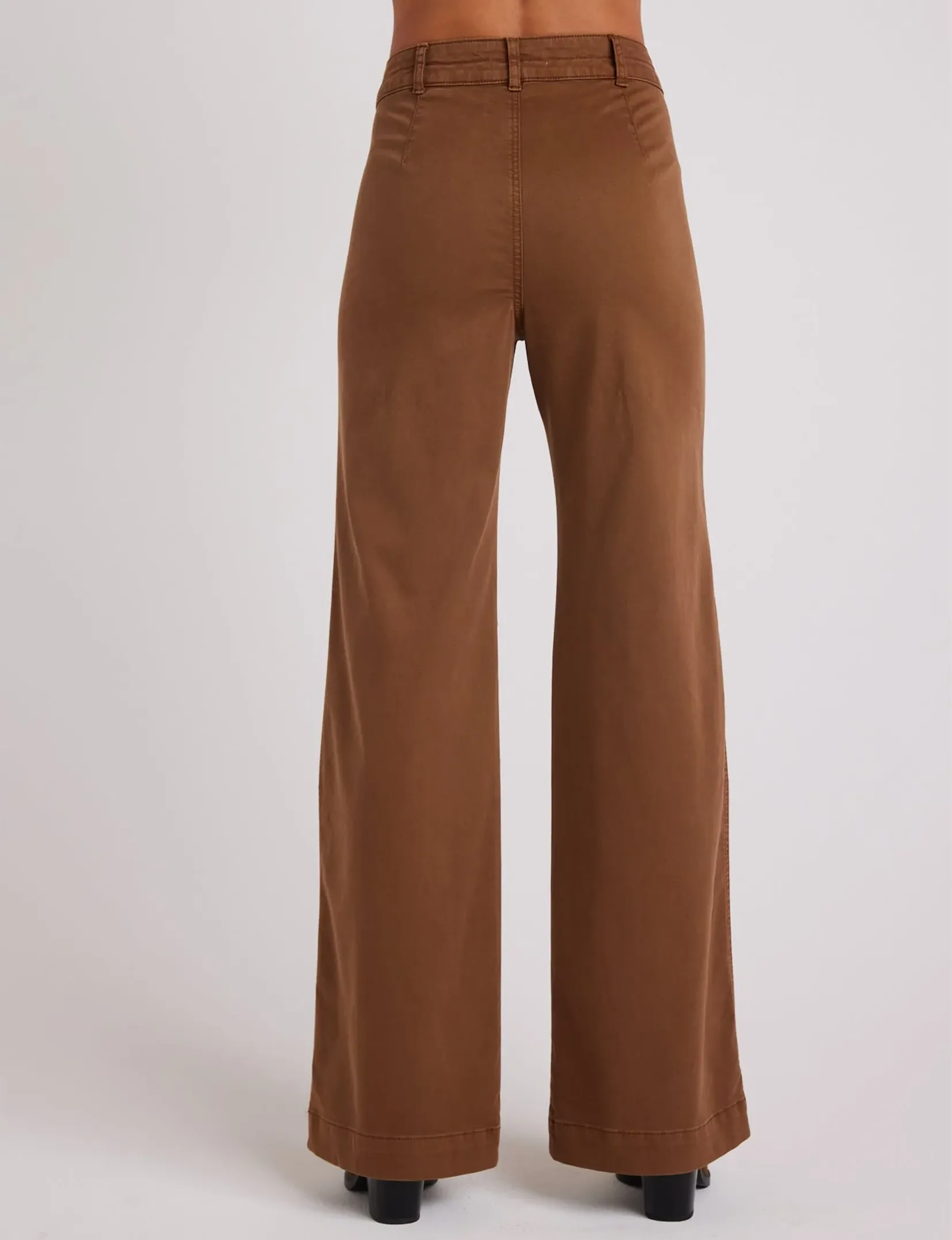 Lola Two Pocket Wide Leg Pant, Spiced Brown