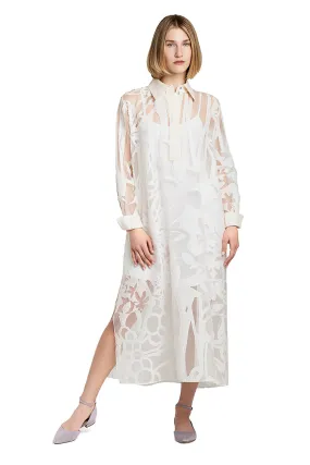 Long Silk Shirt Dress