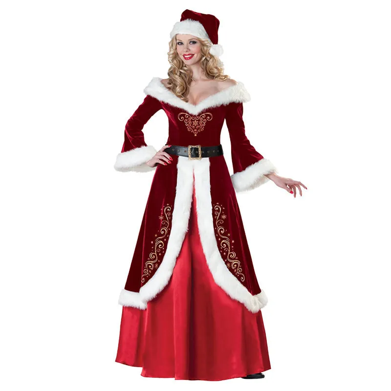 M-XXXXL plus Size Men's Christmas Clothing High-End Santa Claus Clothing Printing Christmas Clothes Set