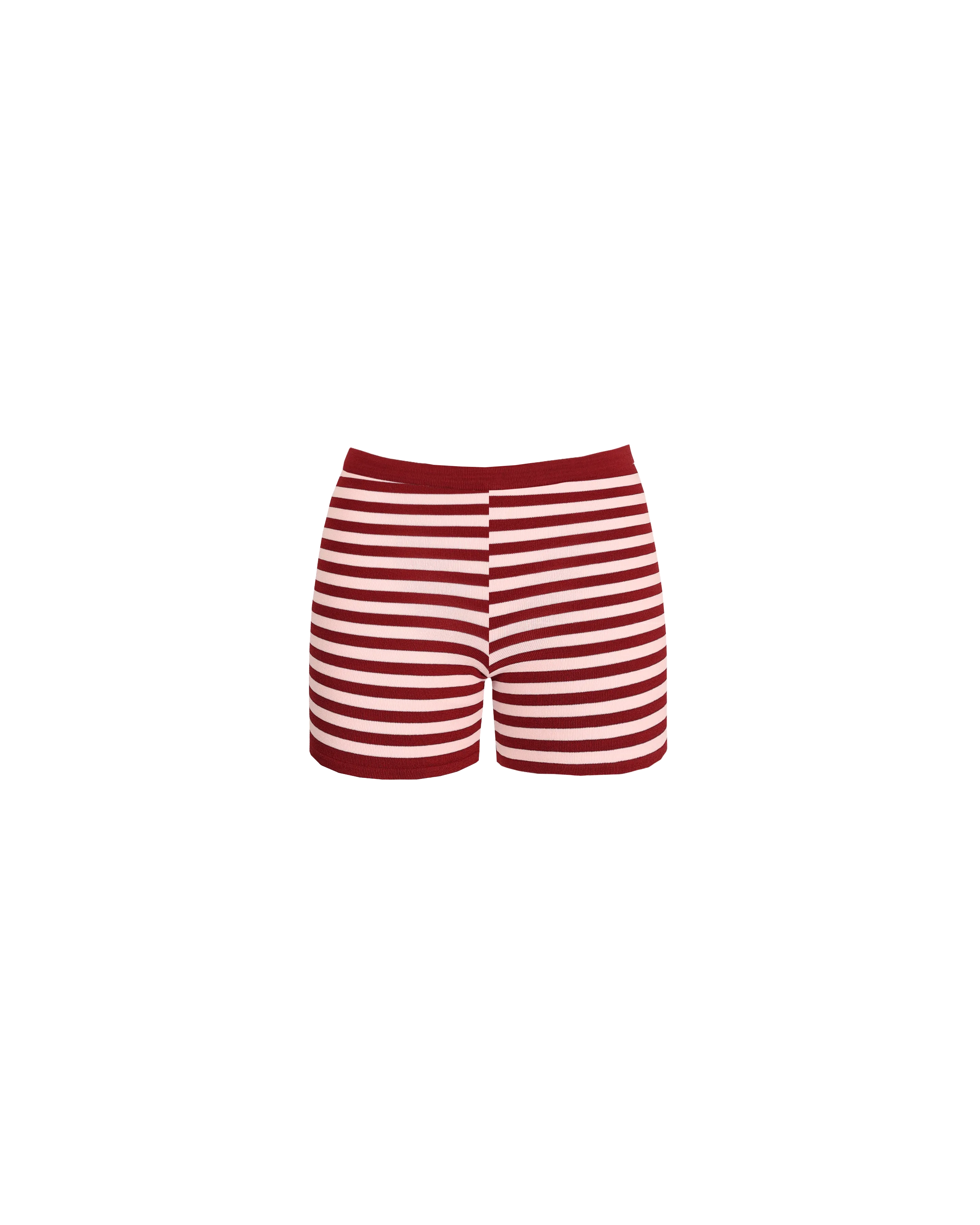 MARLA SHORTS BURGUNDY PINK STRIPE