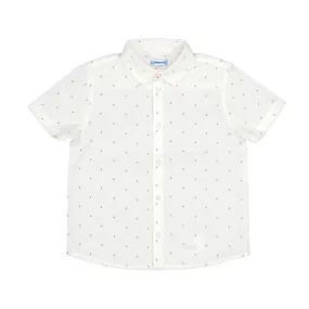 Mayoral Mini Short Sleeve Micro Dot Dress Shirt_ 3116-62