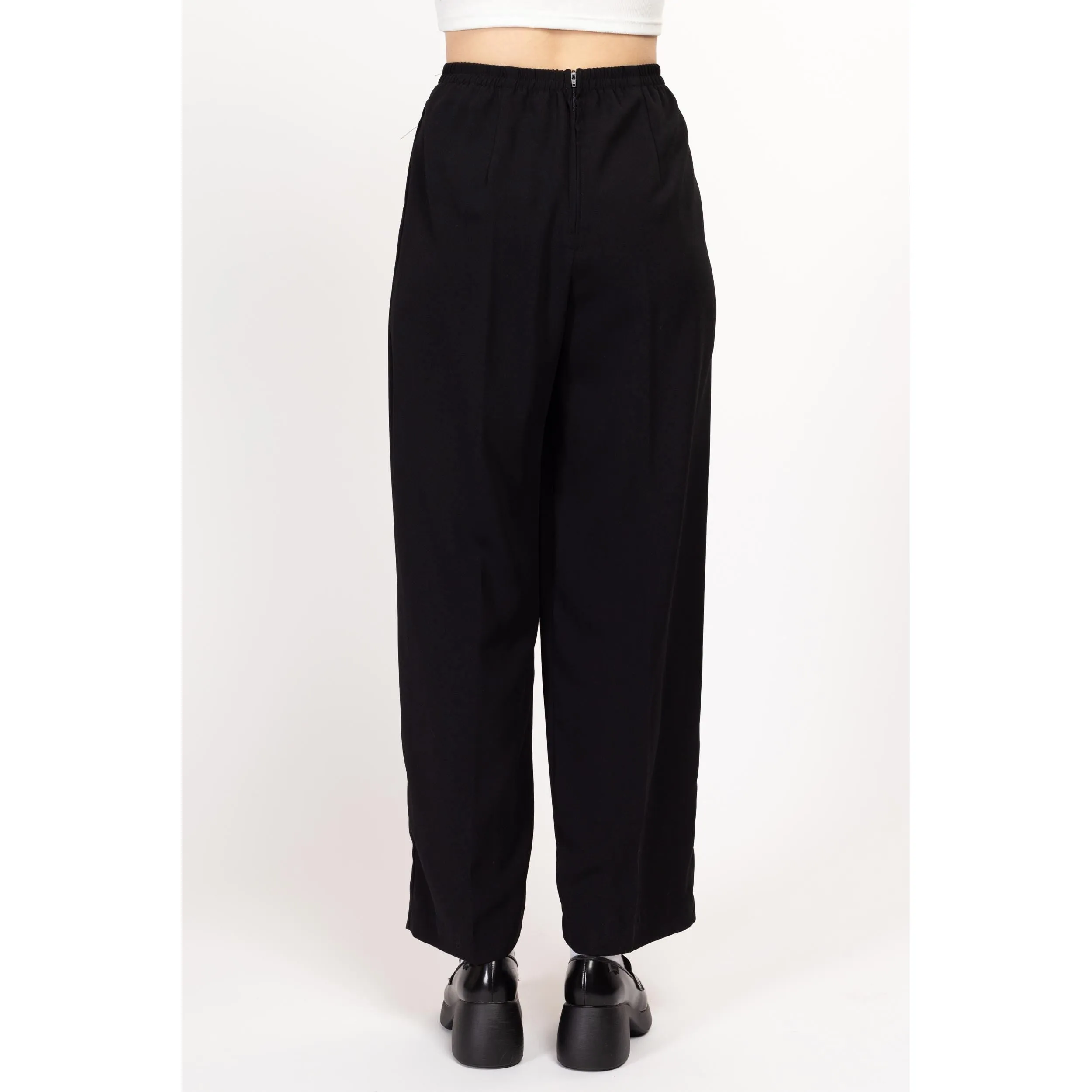 Med-Lrg 90s Black Straight Leg Lounge Pants