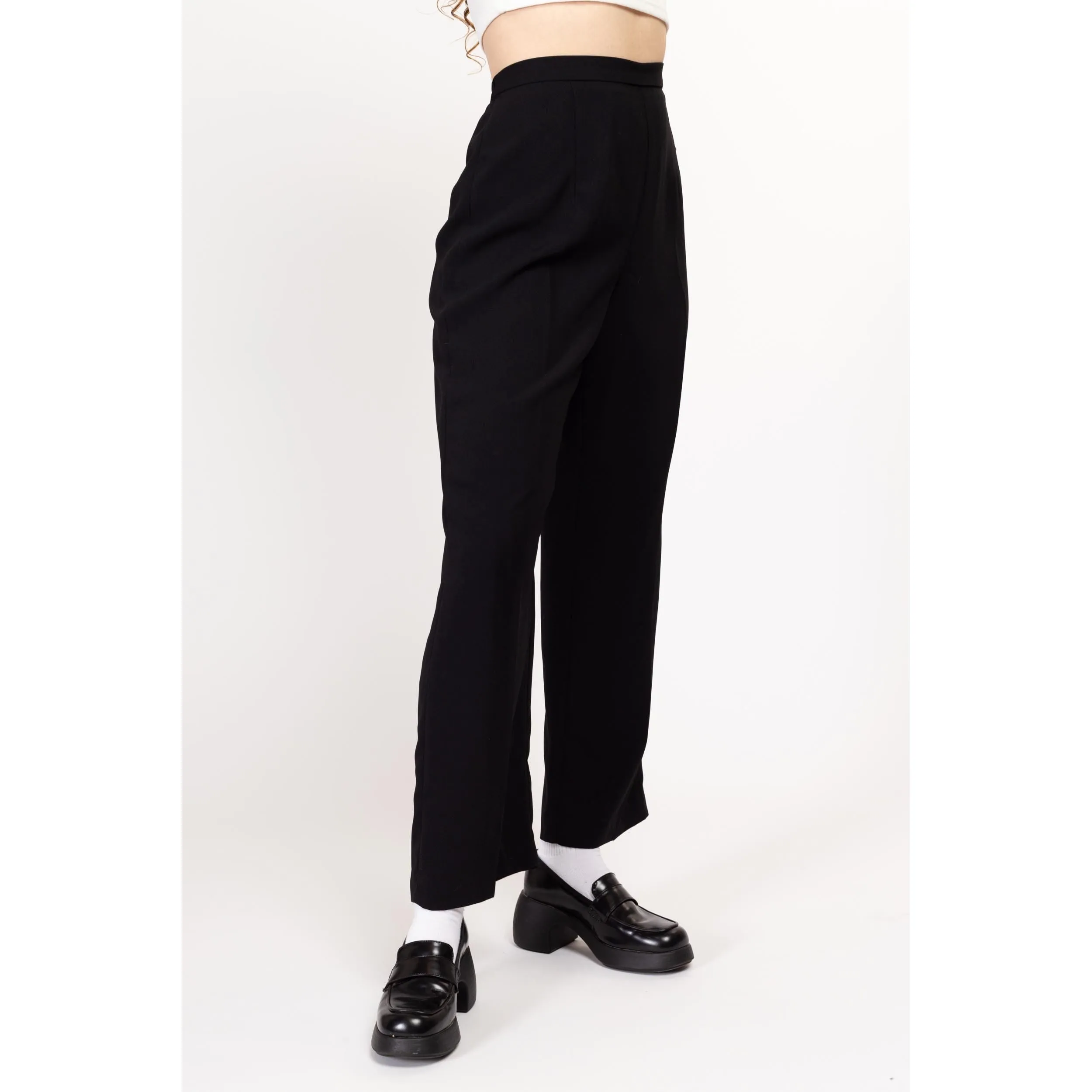 Med-Lrg 90s Black Straight Leg Lounge Pants