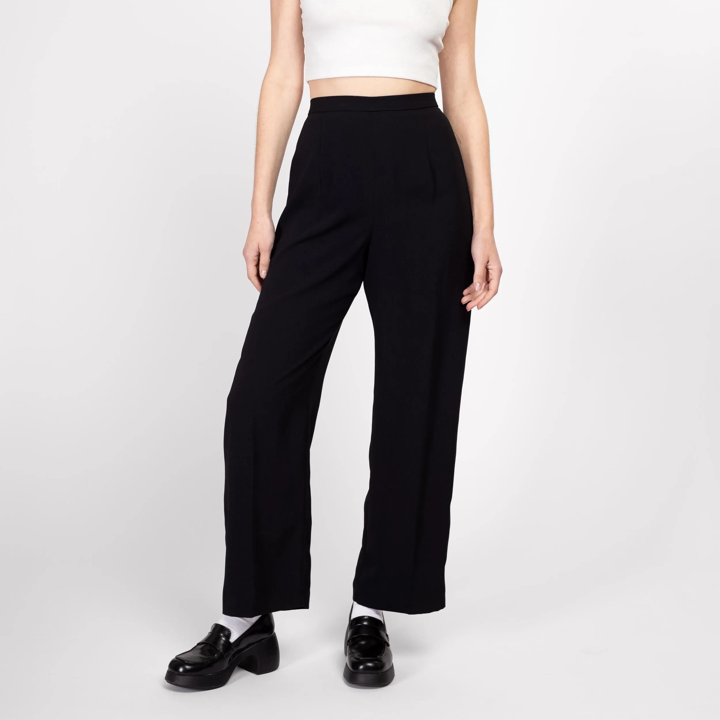 Med-Lrg 90s Black Straight Leg Lounge Pants