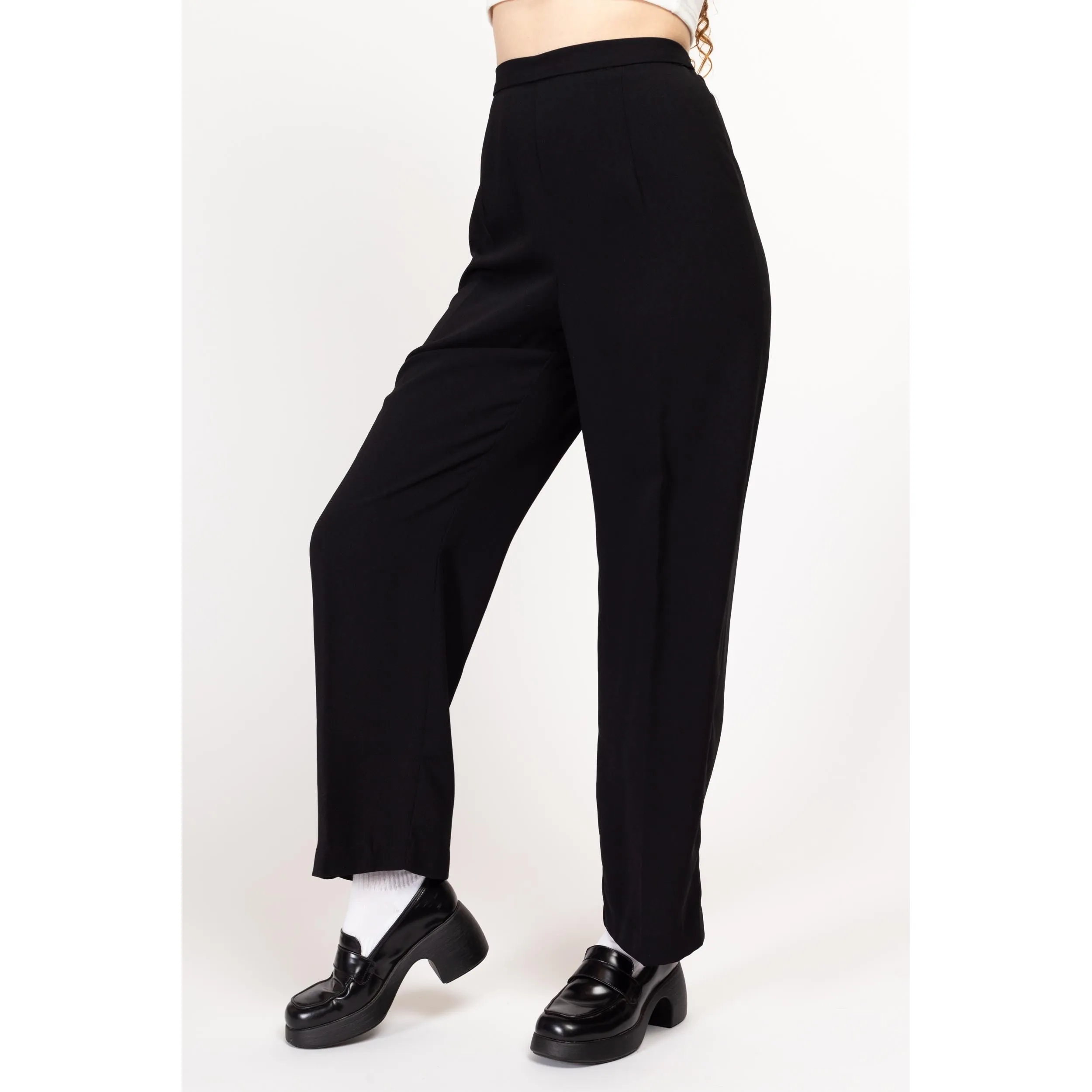 Med-Lrg 90s Black Straight Leg Lounge Pants