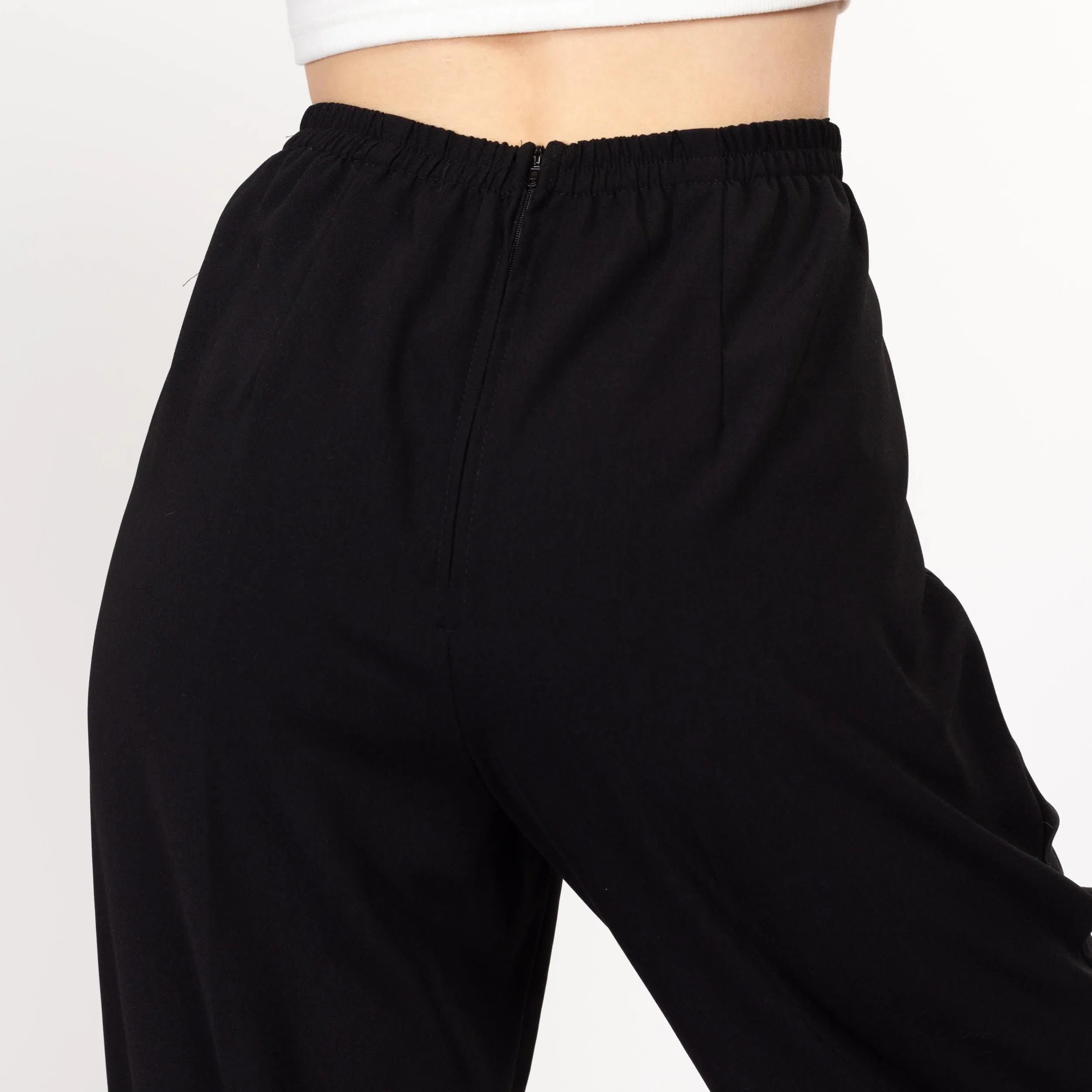 Med-Lrg 90s Black Straight Leg Lounge Pants