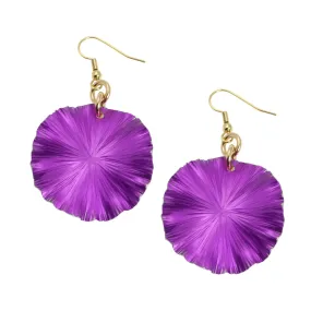 Medium Violet Anodized Aluminum Lily Pad Earrings