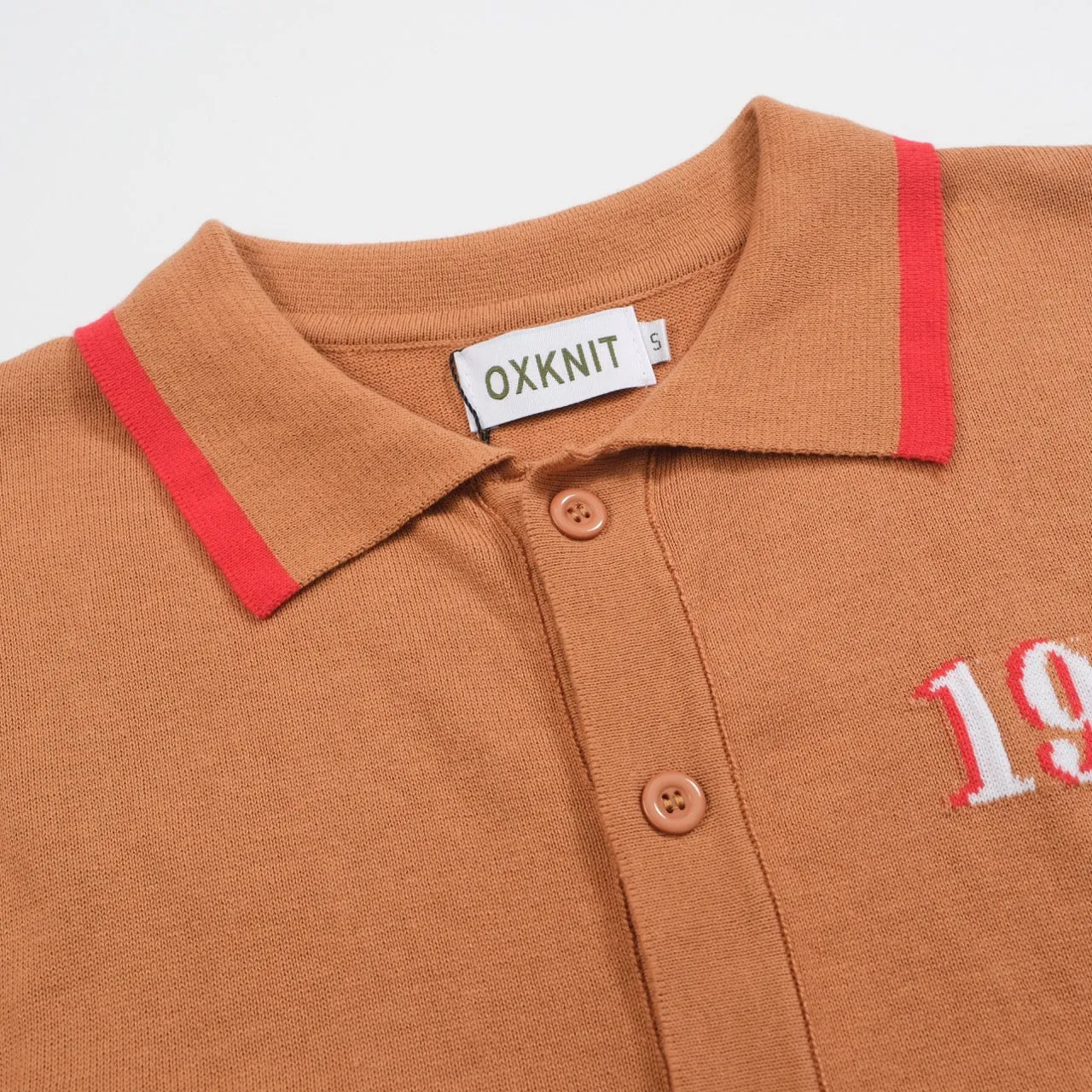 Men's brown 1971 knit cardigan top