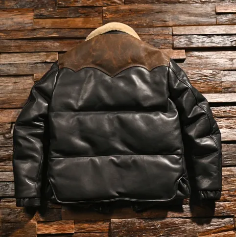 Men's Genuine Sheepskin Leather Motorcycle Jacket