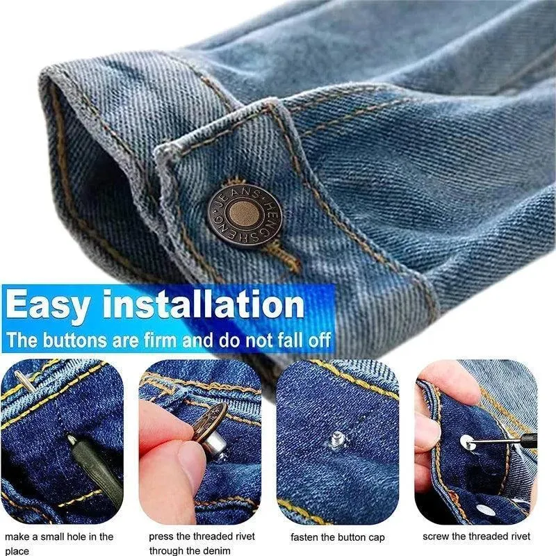 Metal Denim Button Replacement Kit: Upgrade Your Wardrobe Essentials