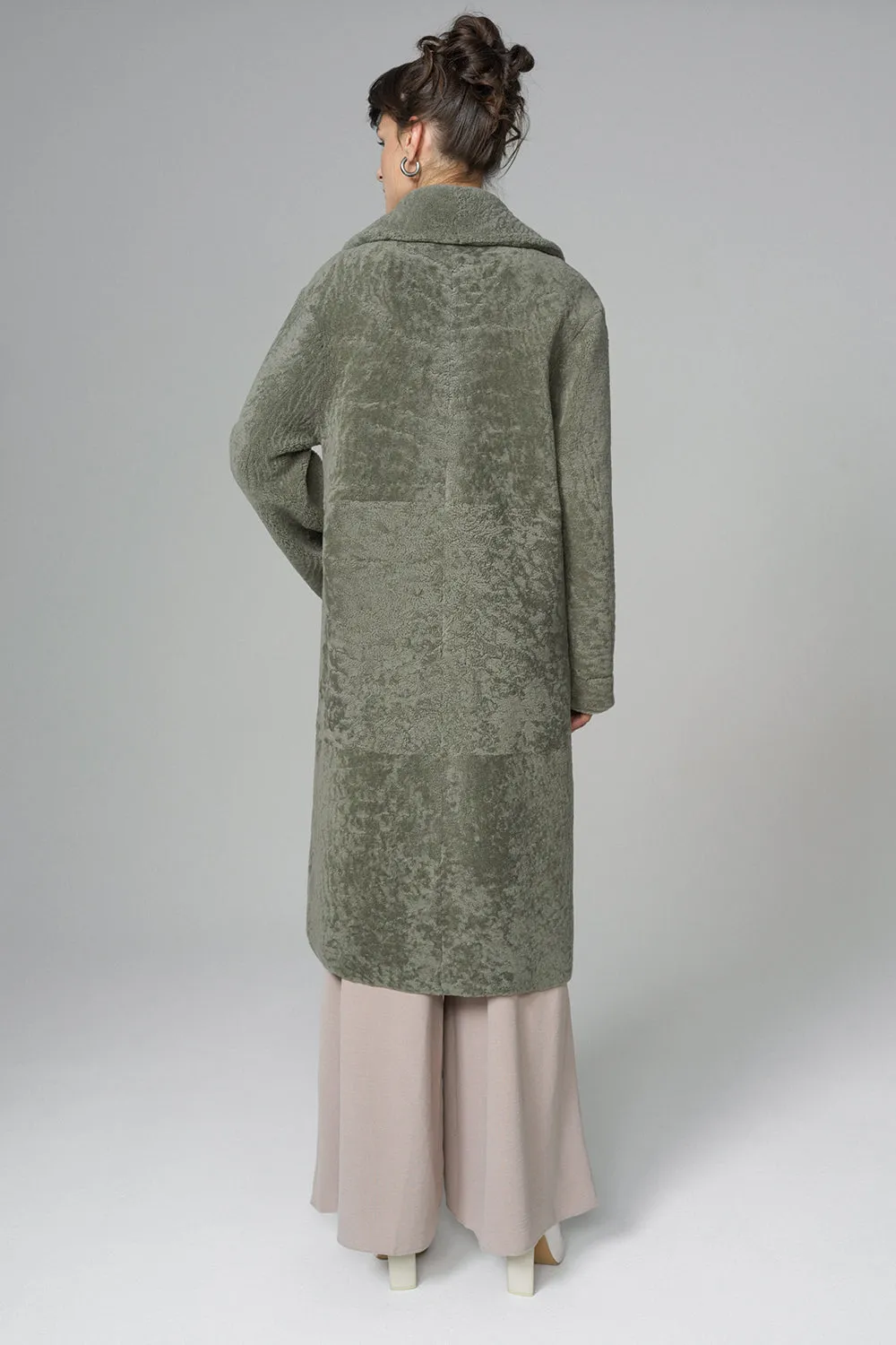 Mint Reversible Genuine Sheepskin Maxi Coat