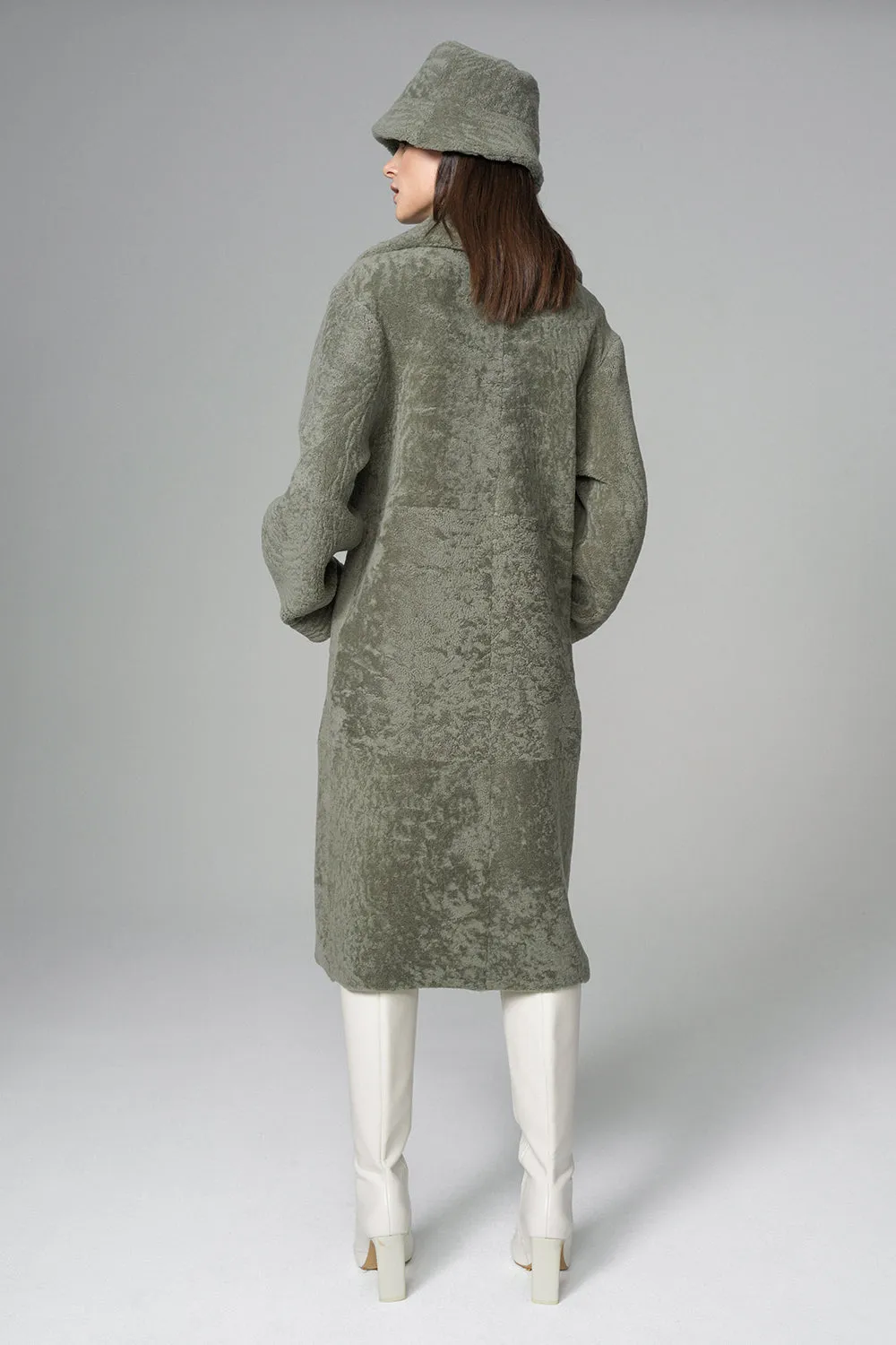 Mint Reversible Genuine Sheepskin Maxi Coat