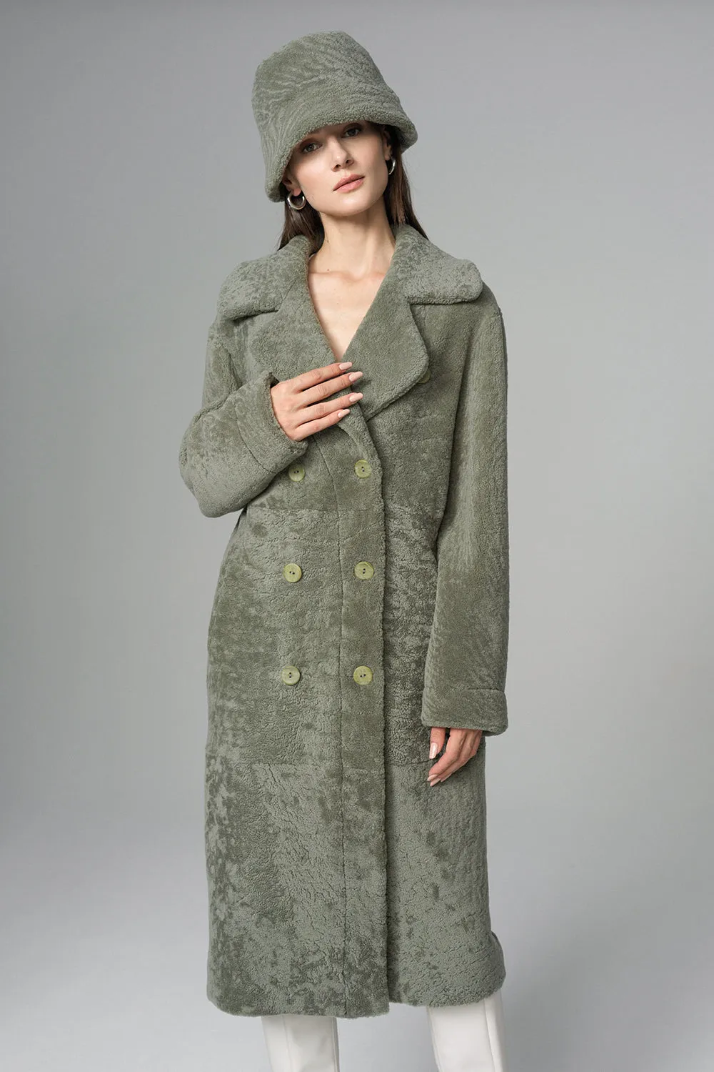 Mint Reversible Genuine Sheepskin Maxi Coat