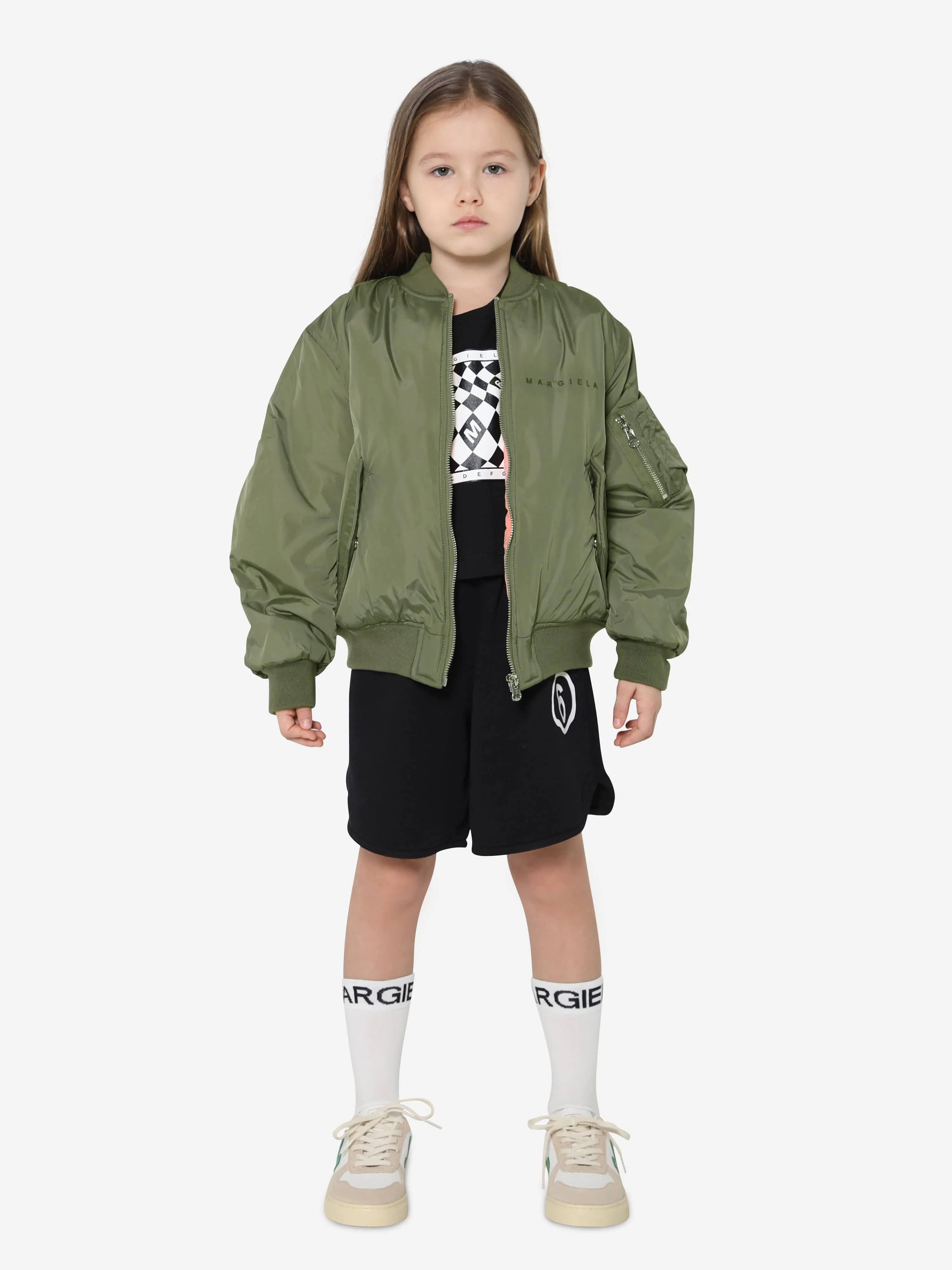 MM6 Maison Margiela Kids Back Logo Bomber Jacket