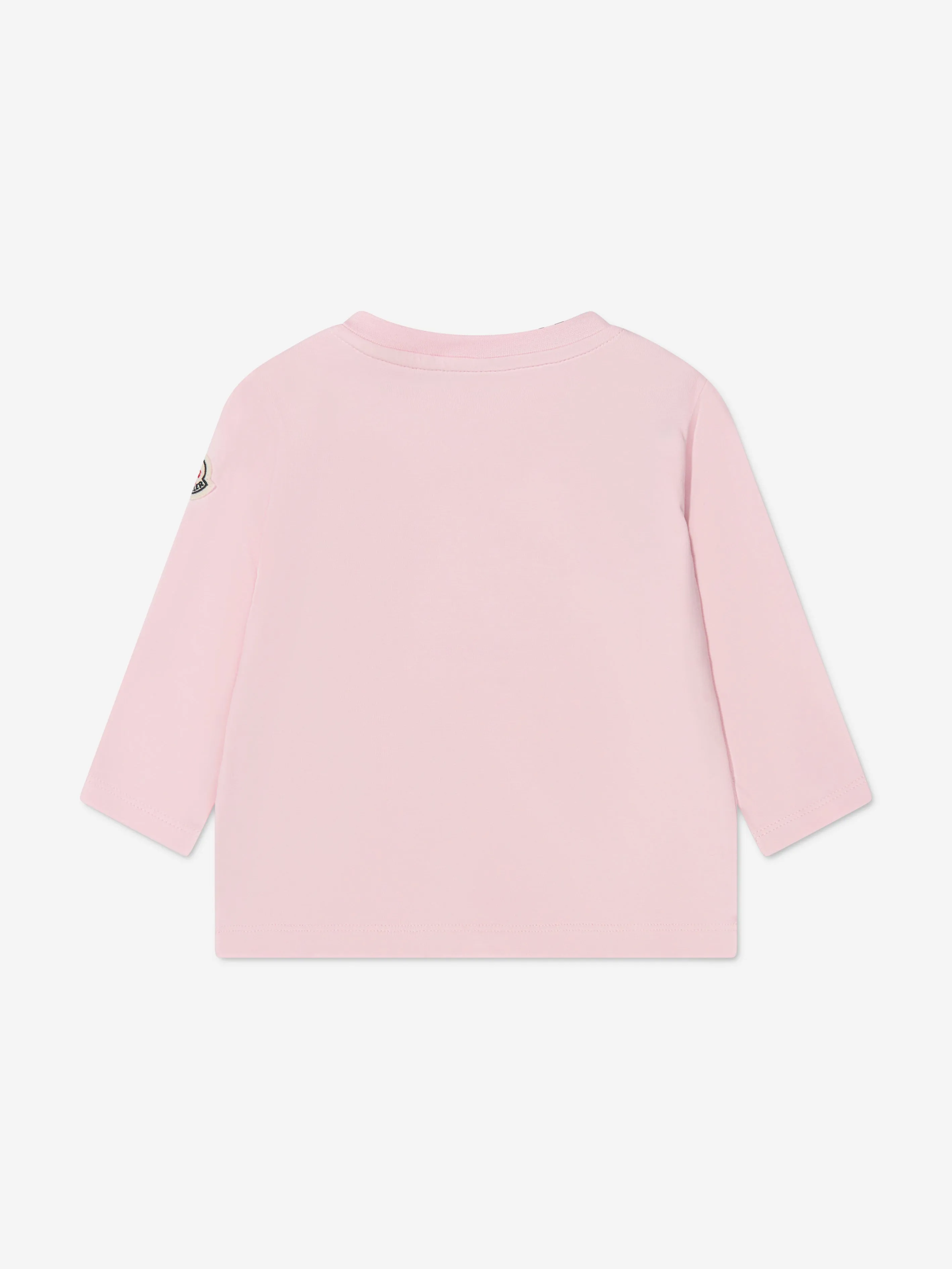 Moncler Enfant Baby Long Sleeve Logo T-Shirt in Pink