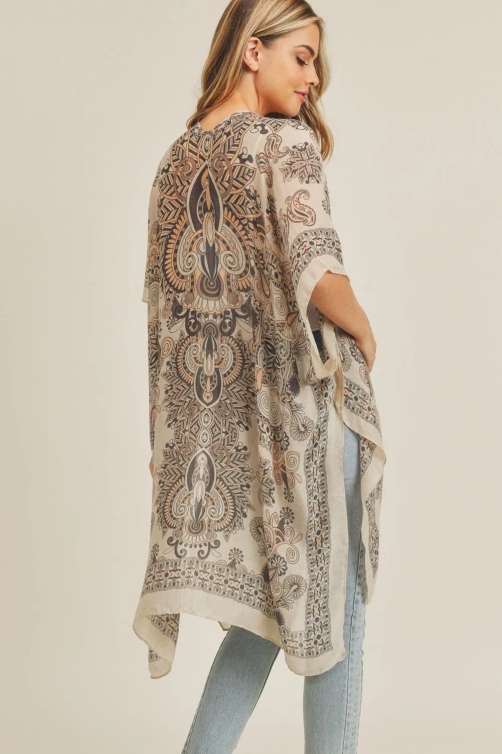 MS0214 Bohemian Pattern Summer Beach Kimono