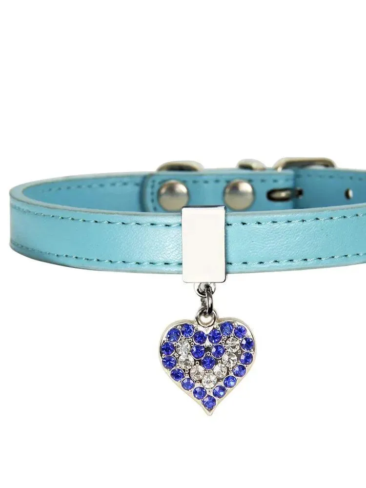 New Cute Pet Peach Heart Pet Collar