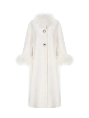 Nina Feather Coat (White)