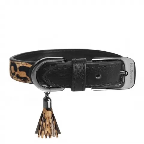 ocelot leopard collar with tassel