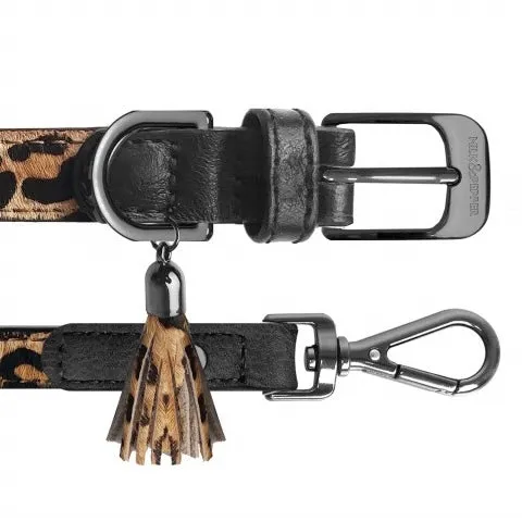 ocelot leopard collar with tassel