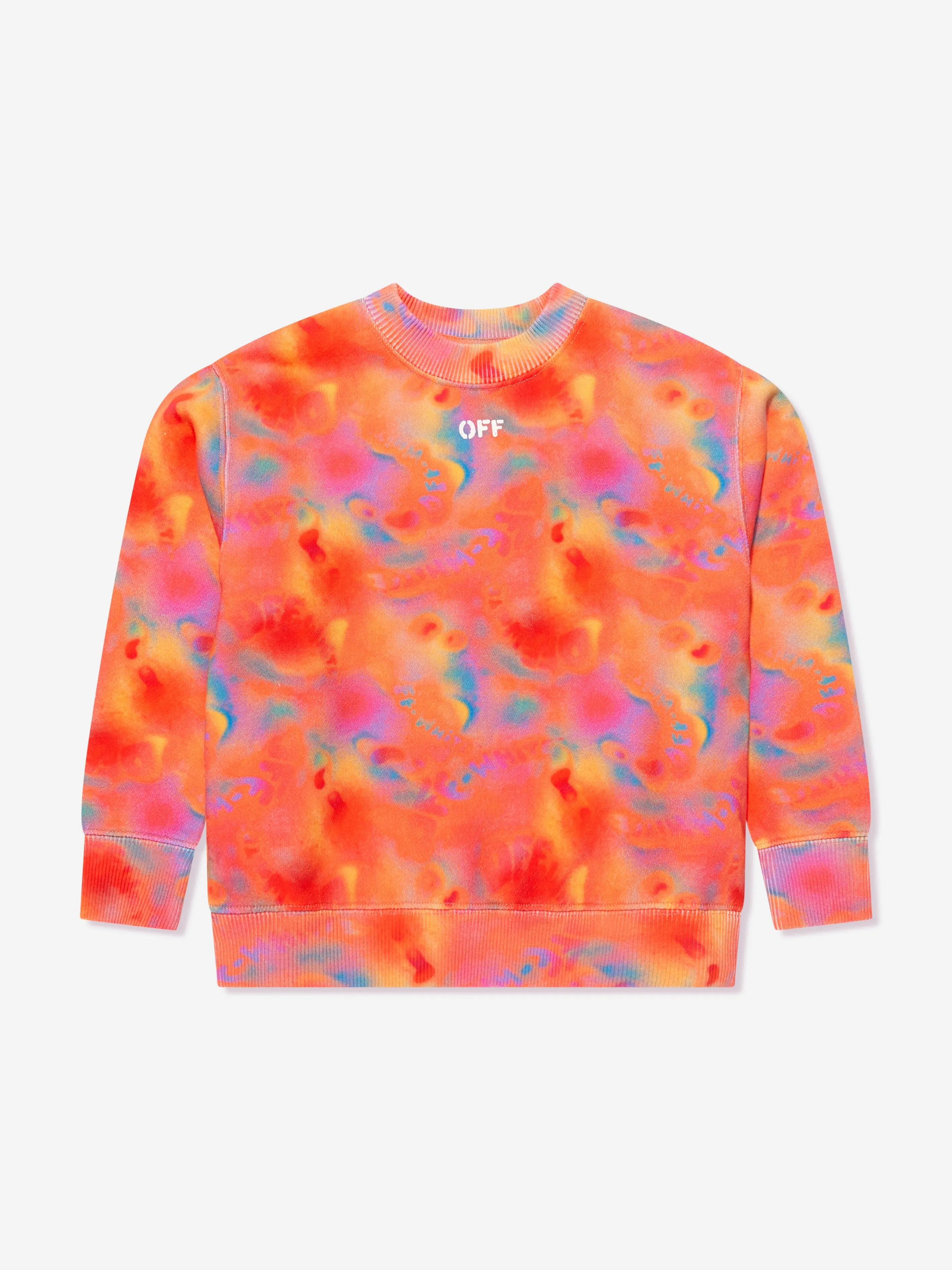 Off-White Girls Abstract AOP Sweatshirt in Multicolour