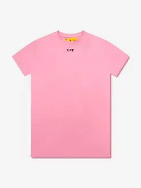 Off-White Girls Cotton Logo T-Shirt Dress