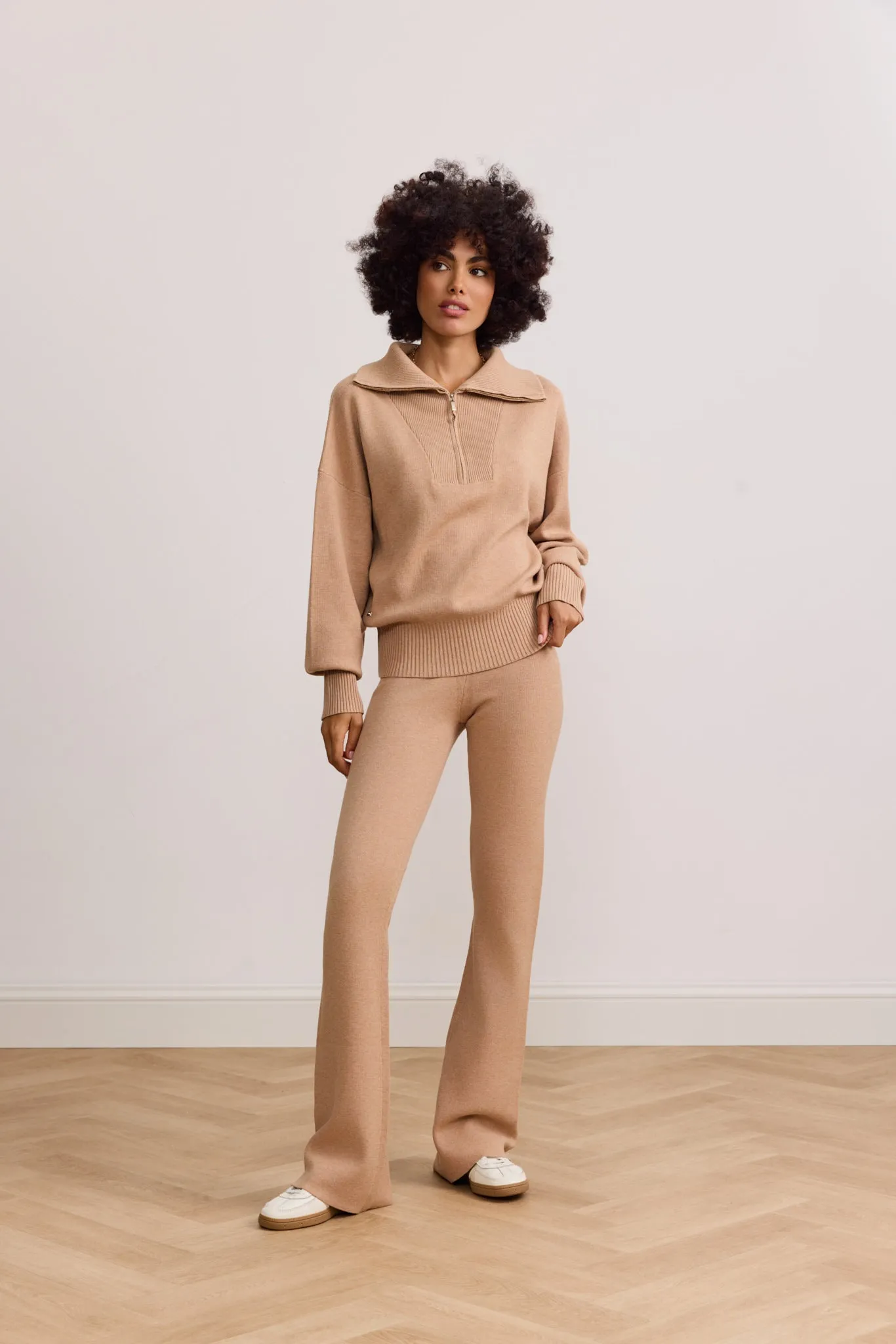 OLLY flared pants - Camel