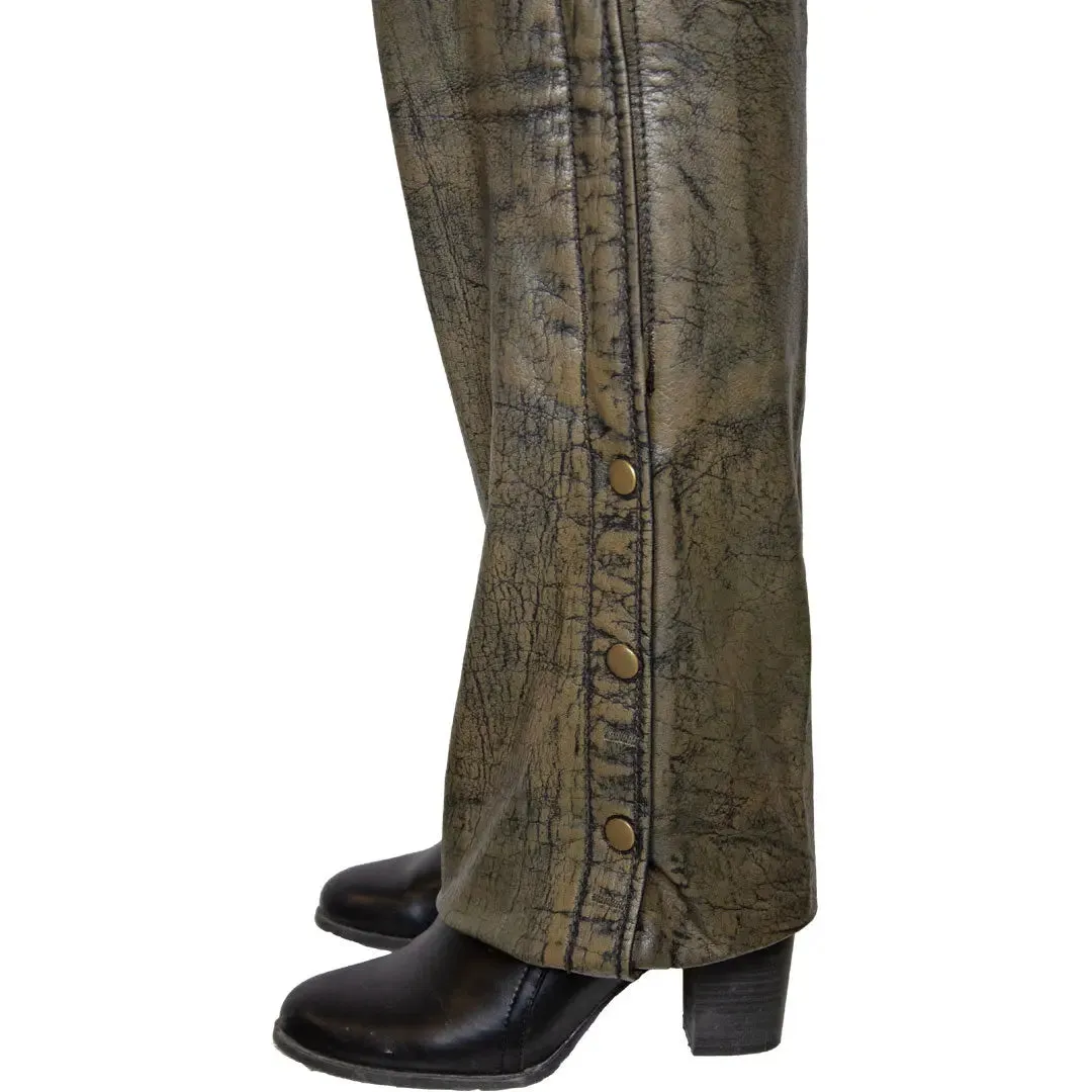 Open Road Women's Distressed Brown Leather Chaps