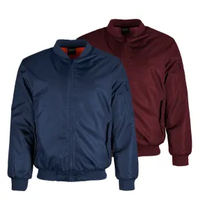 Original Deluxe Men's Zip Up Side Pockets Bomber Jacket