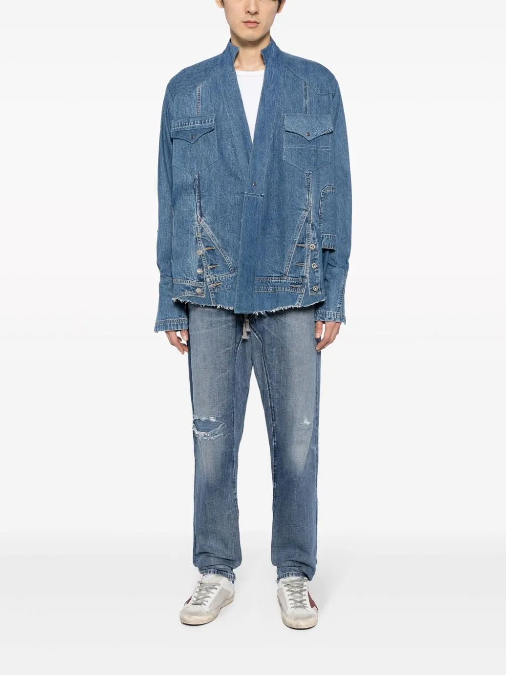 OVERALL PALMS KIMONO DENIM JACKET