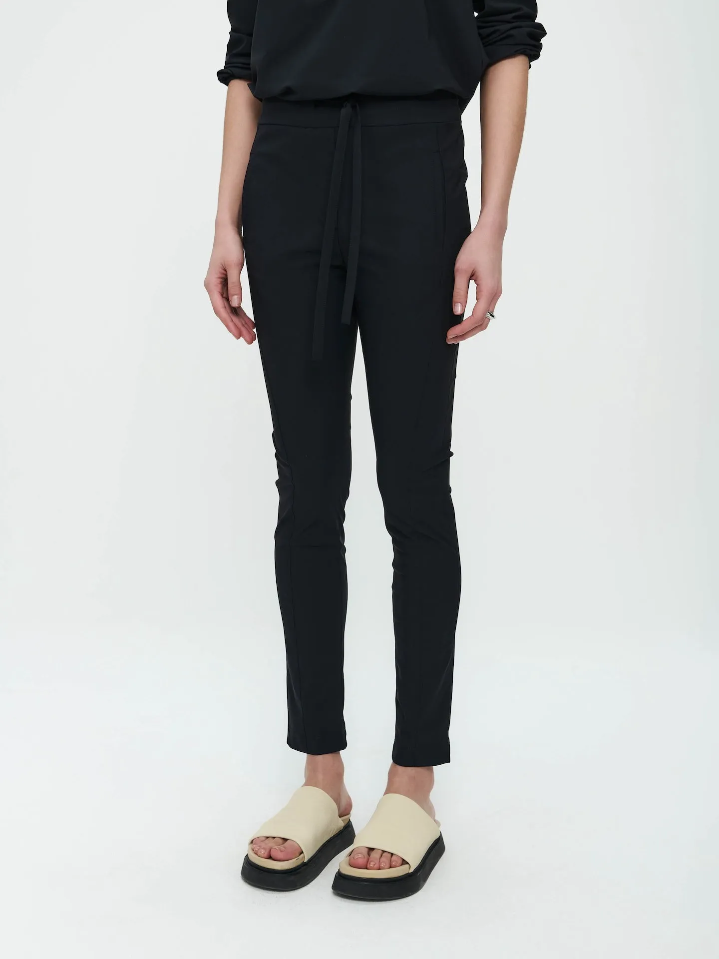 Pants Anna - Skinny fit Technical Jersey | Black