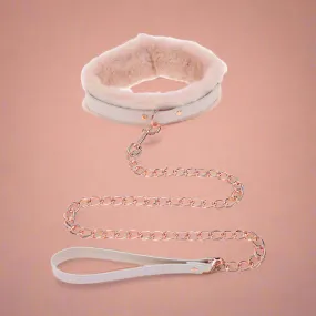 Peaches 'n Cream Fur Collar and Leash