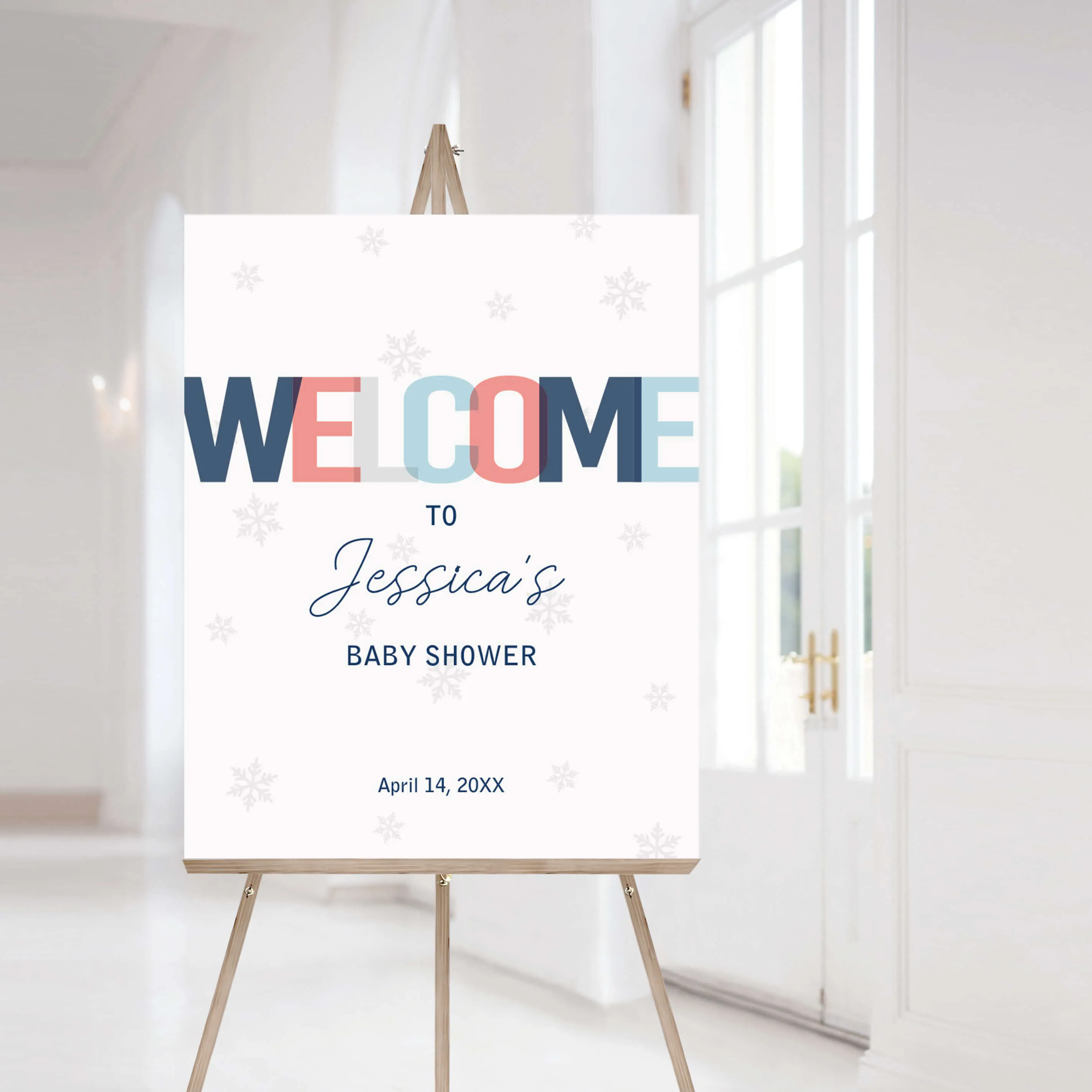 Personalized Winter Shower Welcome Sign