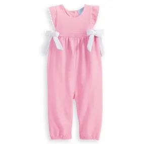 Pique Jersey Berkley Overall- Pink with White