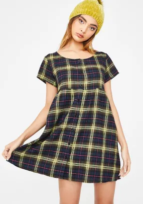 Plaid Skibbie Babydoll Dress