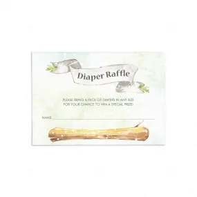 Printable Diaper Raffle Ticket for Winter Baby Shower