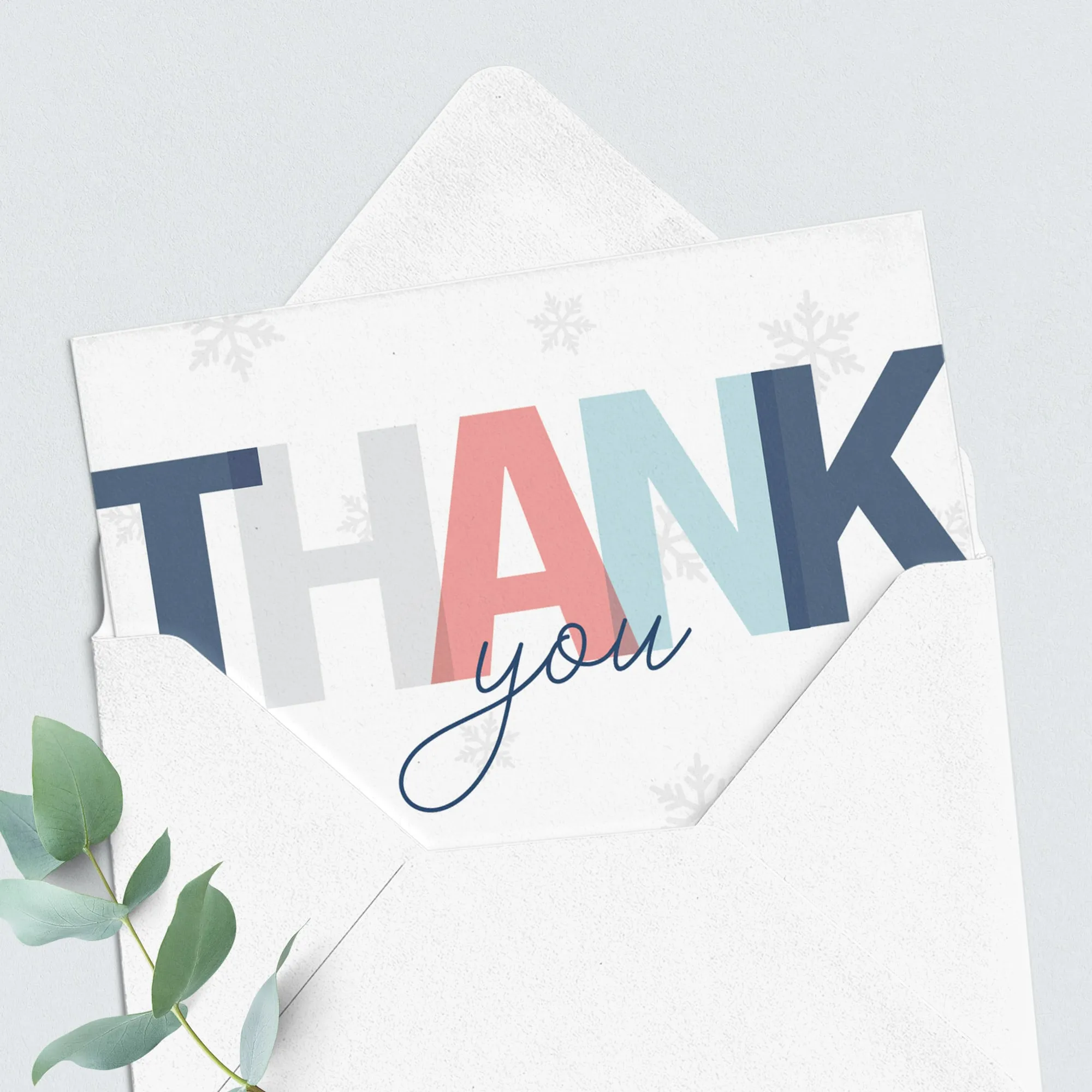 Printable Thank You Card Winter Themed