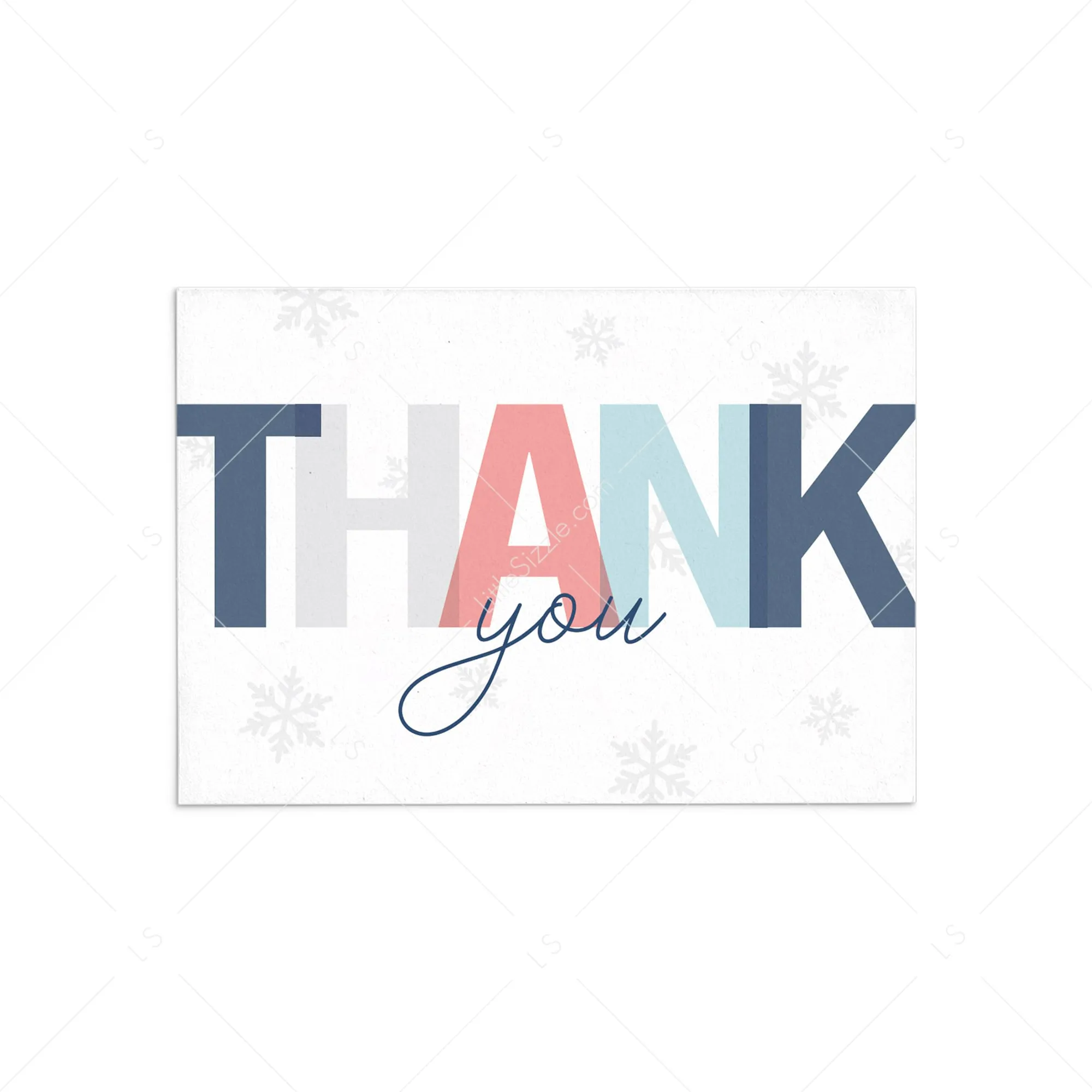 Printable Thank You Card Winter Themed