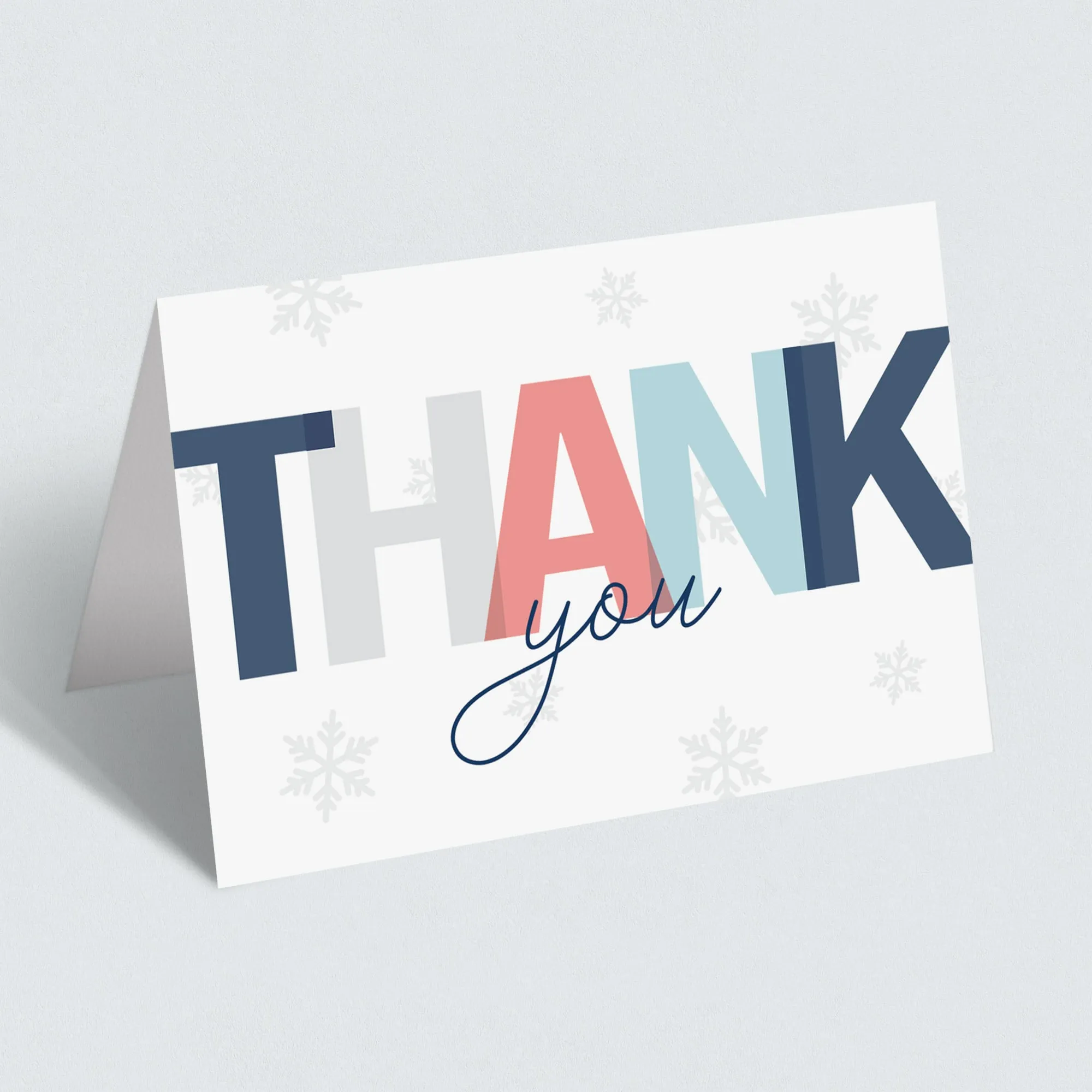 Printable Thank You Card Winter Themed