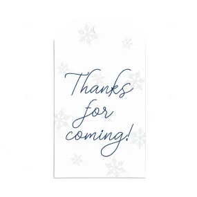 Printable Winter Thank You Tag with Snowflakes