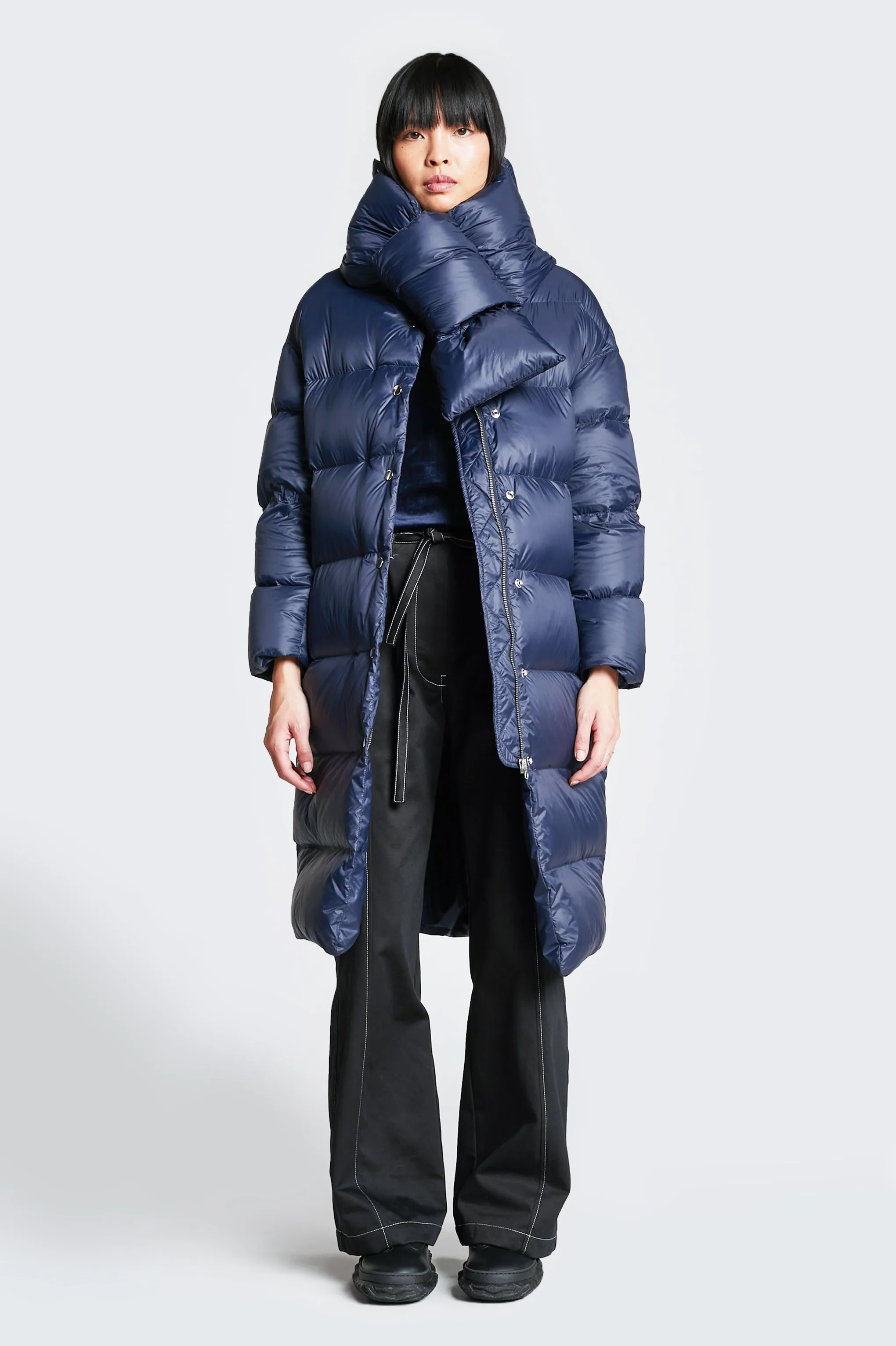 Prodigal Long Quilted Coat Ink