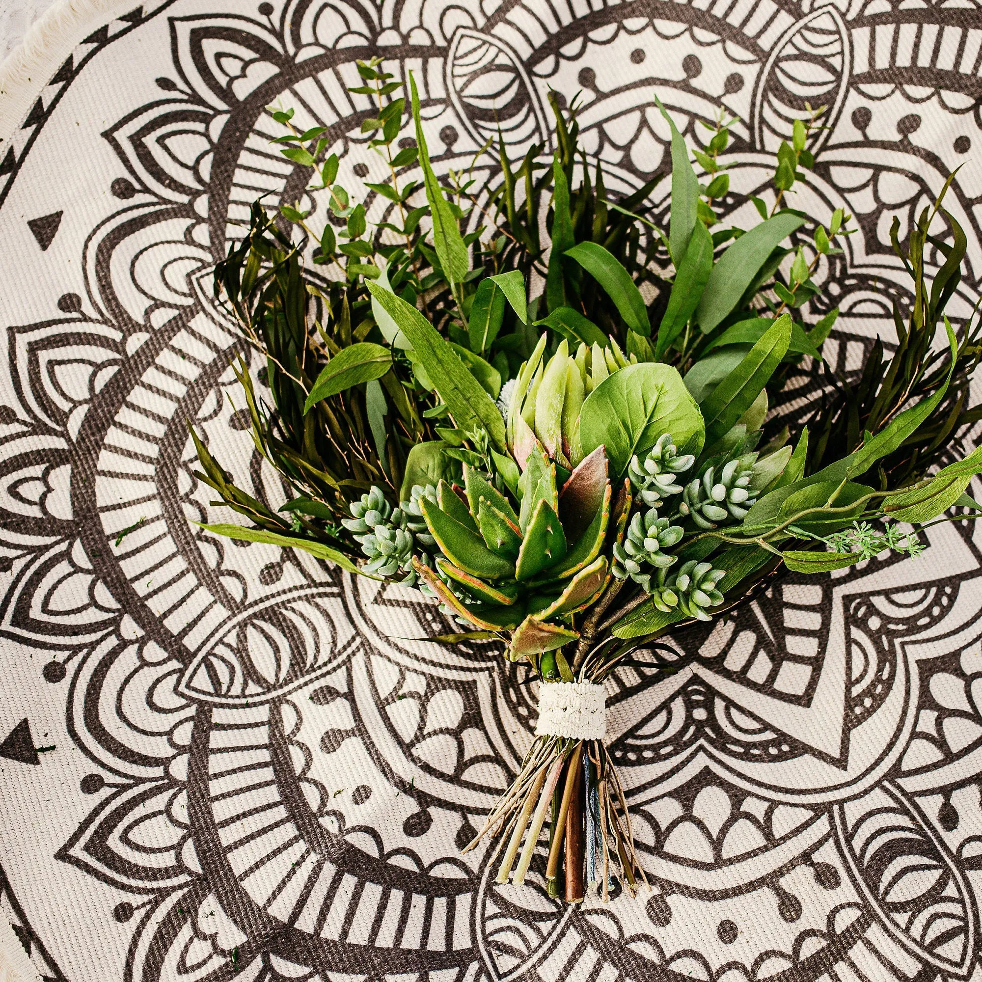 Protea and Succulent Greenery Bouquet