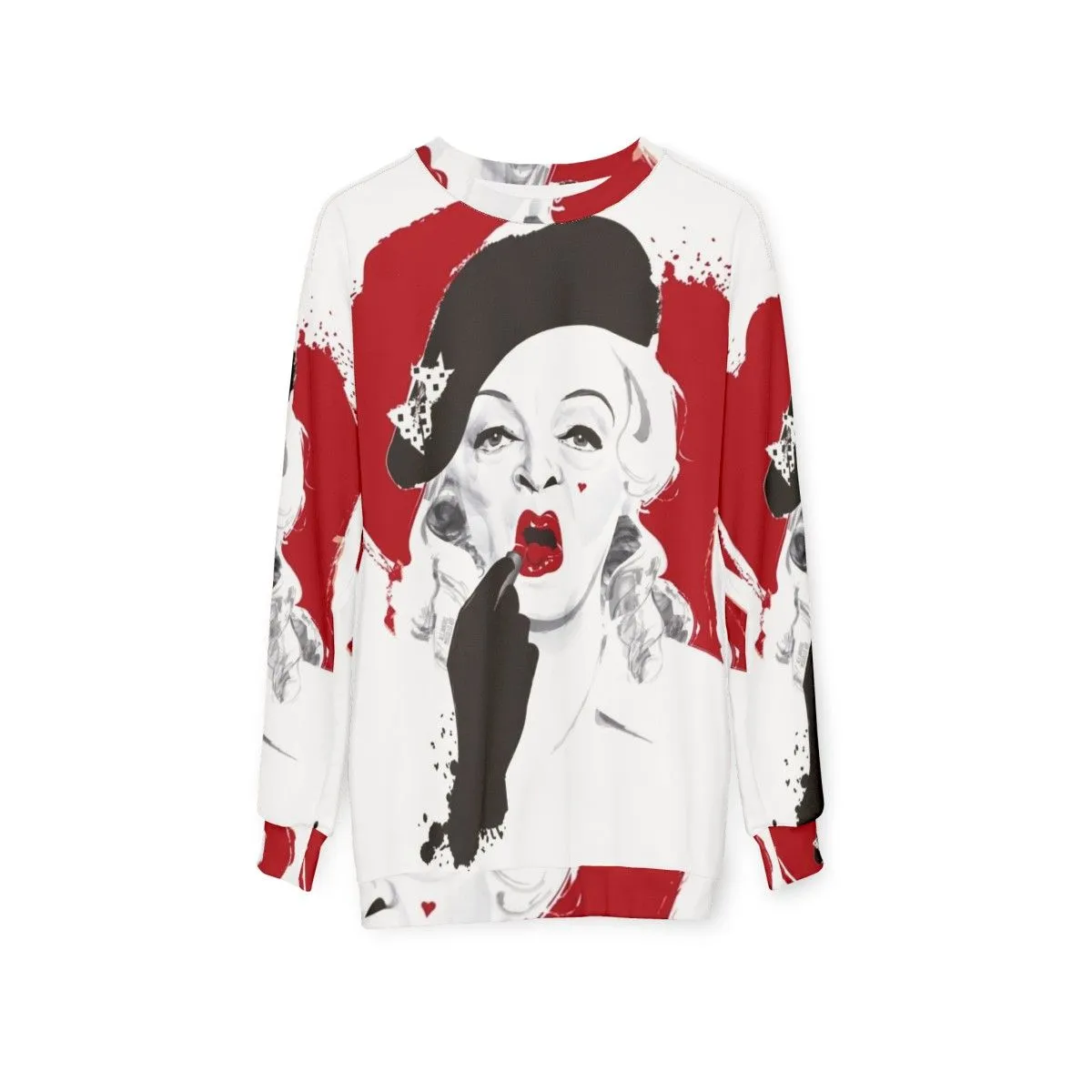 "Baby Jane Lipstick Sweatshirt - Hollywood Icon by Alejandro Mogollo"