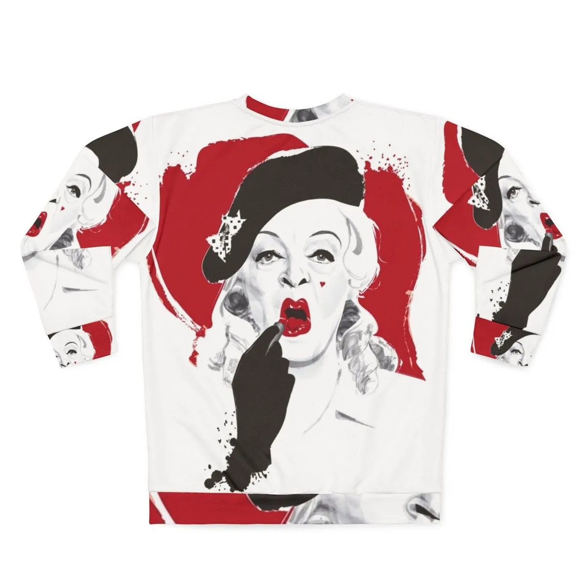 "Baby Jane Lipstick Sweatshirt - Hollywood Icon by Alejandro Mogollo"