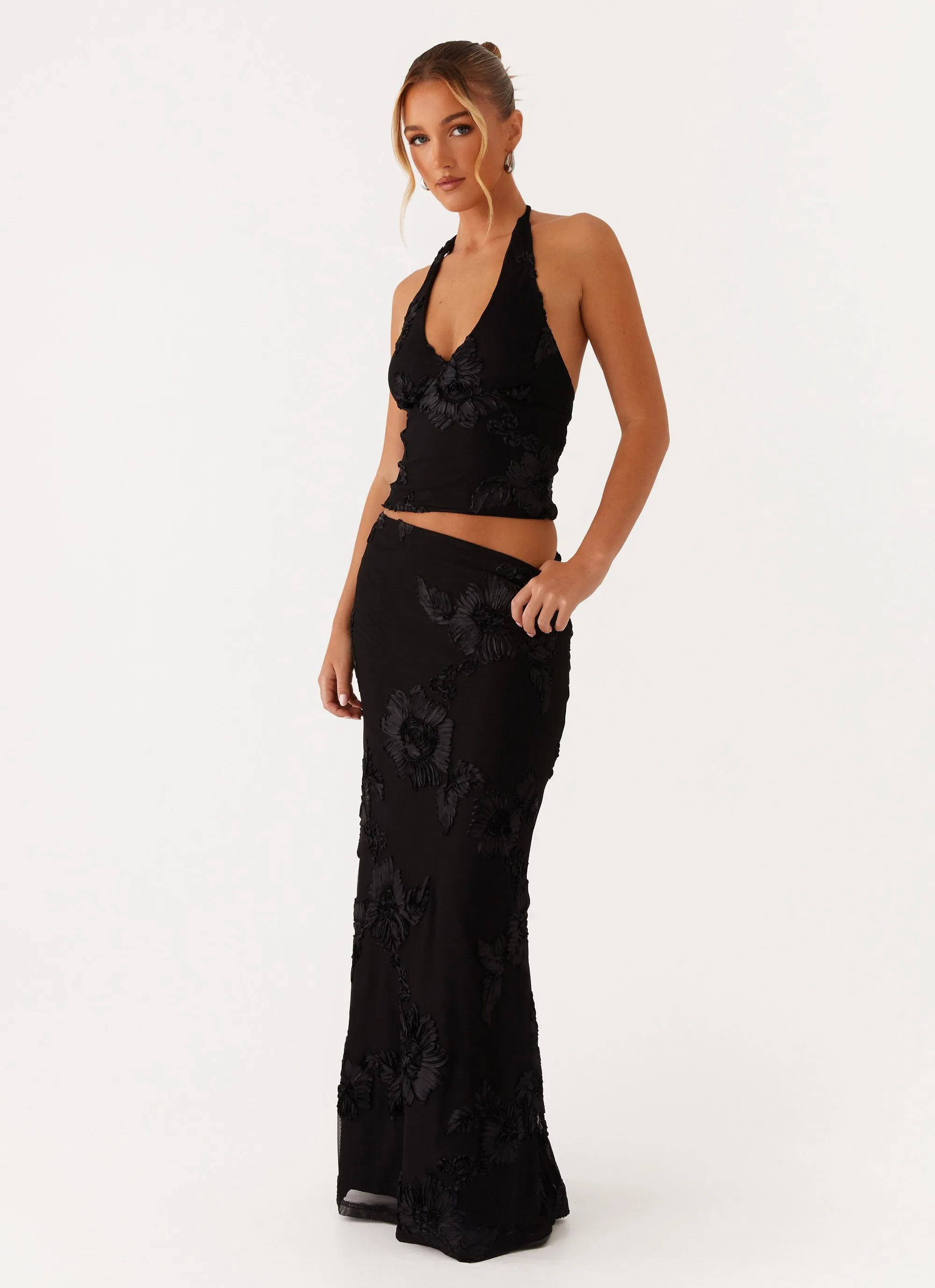 Radiate Maxi Skirt - Black