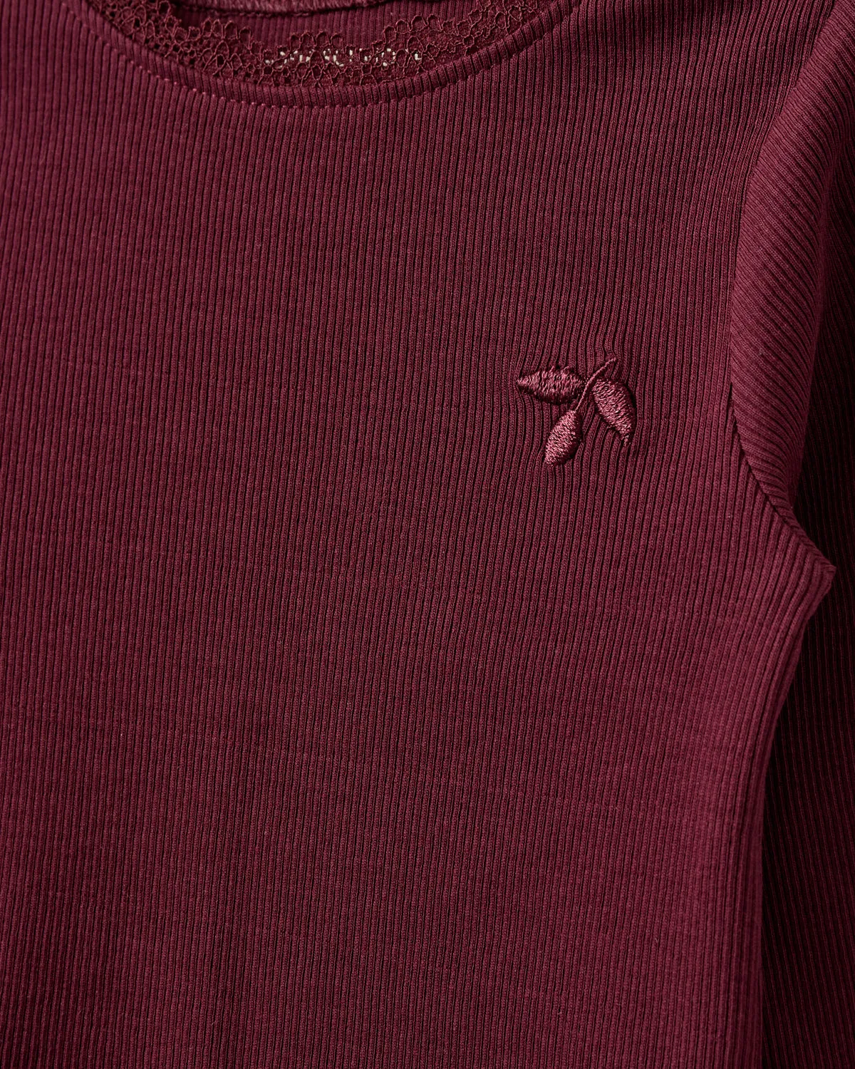 RAMITASK T-SHIRT LONG SLEEVE - Burgundy