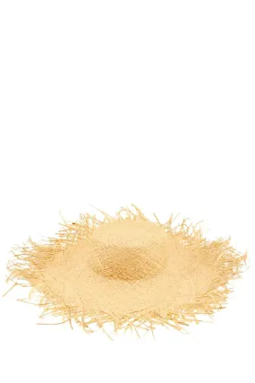 Raw Edge Straw Sun Hat