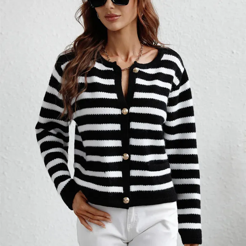 Raye - Classic Striped Cardigan for Women